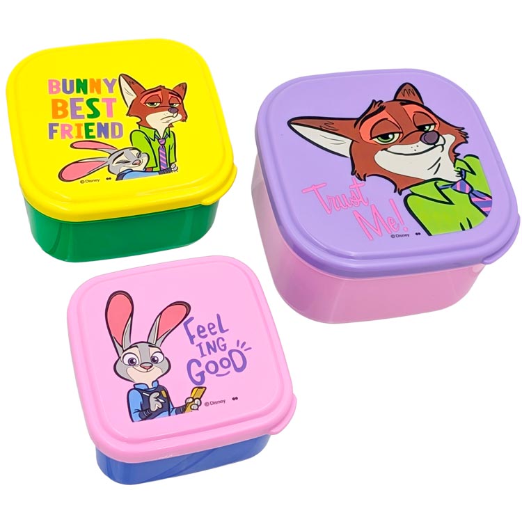 ズートピア シールランチボックス3P 605993 COLORFUL Disney ディズニー画像