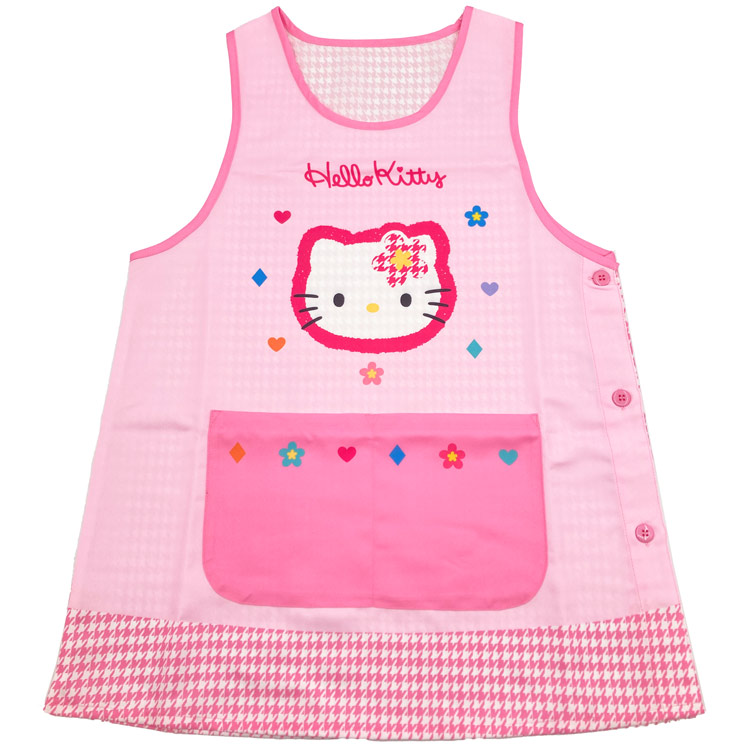 キティ エプロン レトロ ピンク 楽天市場】ハローキティ エプロン 転写脇釦 M〜L ピンク カオハナ柄