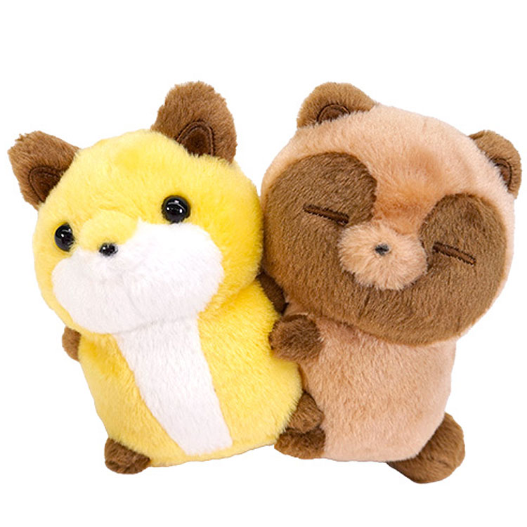 タヌキとキツネ ぬいぐるみ 抱きつき 971539 タヌキツ たぬきときつね