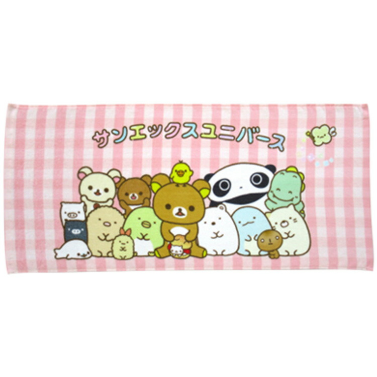 【楽天市場】サンエックスユニバース フェイスタオル 217232 ピンク：キャラクターハウス キャロル