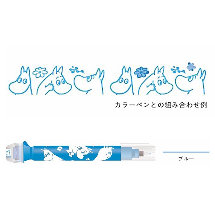 Kutsuwa x Moomin cruro Stamp Pen - Blue