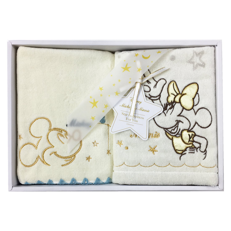 楽天市場 ディズニーミッキー ミニー Ds 8512 ウォッシュタオル2枚 スターハピネス ギフト キャラクターハウス キャロル
