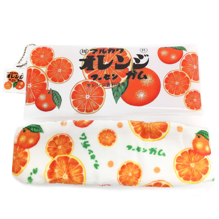 楽天市場】マルカワフーセンガム ポーチ付きヘアーターバン オレンジ