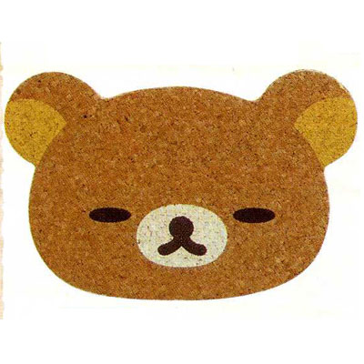 リラックマ　ビッグダイカットラグ　フェイス型　マット Rilakkuam フェイス型ビッグダイカットラグ リラックマ - UFO基ゃっ地