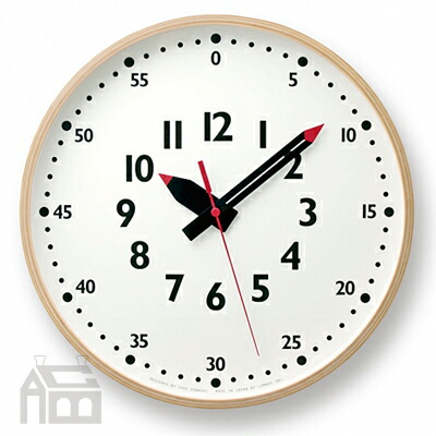Lemnos fun pun clock L レムノス フンプンクロック YD14-08L 掛時計/掛け時計/かけ時計/壁掛け/北欧/おしゃれ/デザイン時計/インテリア時計