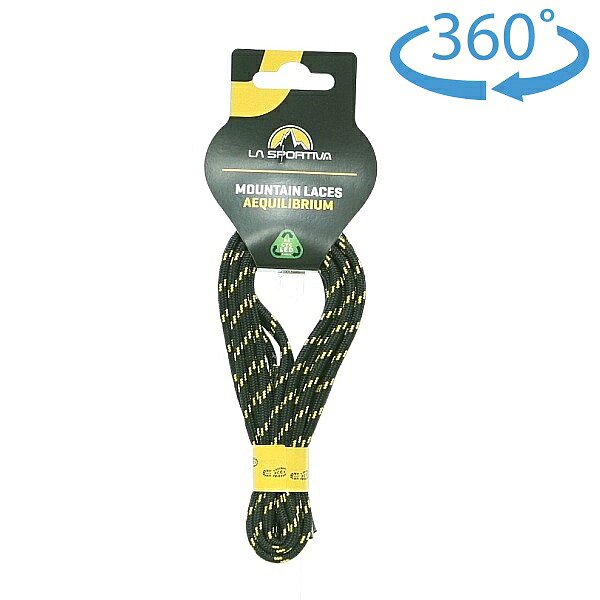 ラ スポルティバ （La Sportiva） シューレース　マウンテン　エクイリビウム　（ブラック/イエロー）
