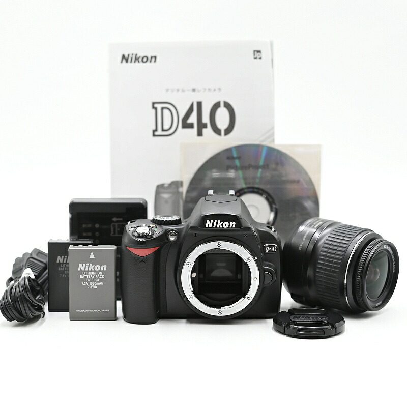 Nikon ニコン D40 Nikkor 18-55mm f/3.5-5.6G II デジタル一眼レフカメラ (ショット数71354枚) デジタル一眼レフカメラ 【中古】