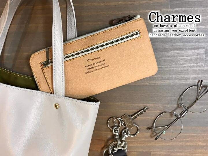 Charmes シャルム 再利用なめし革 続きもの 薄マチ L字 今めかしい金入れ チャック 長金入れ メンズ レディース L字チャック長金入れ 薄型長金入れ か細い スリムウォレット 差し上げ物 ブランド名 差し上げ物 定番 分かりやすい 本革 薄型 今めかしい 自然的 一般受け【当店オススメ】