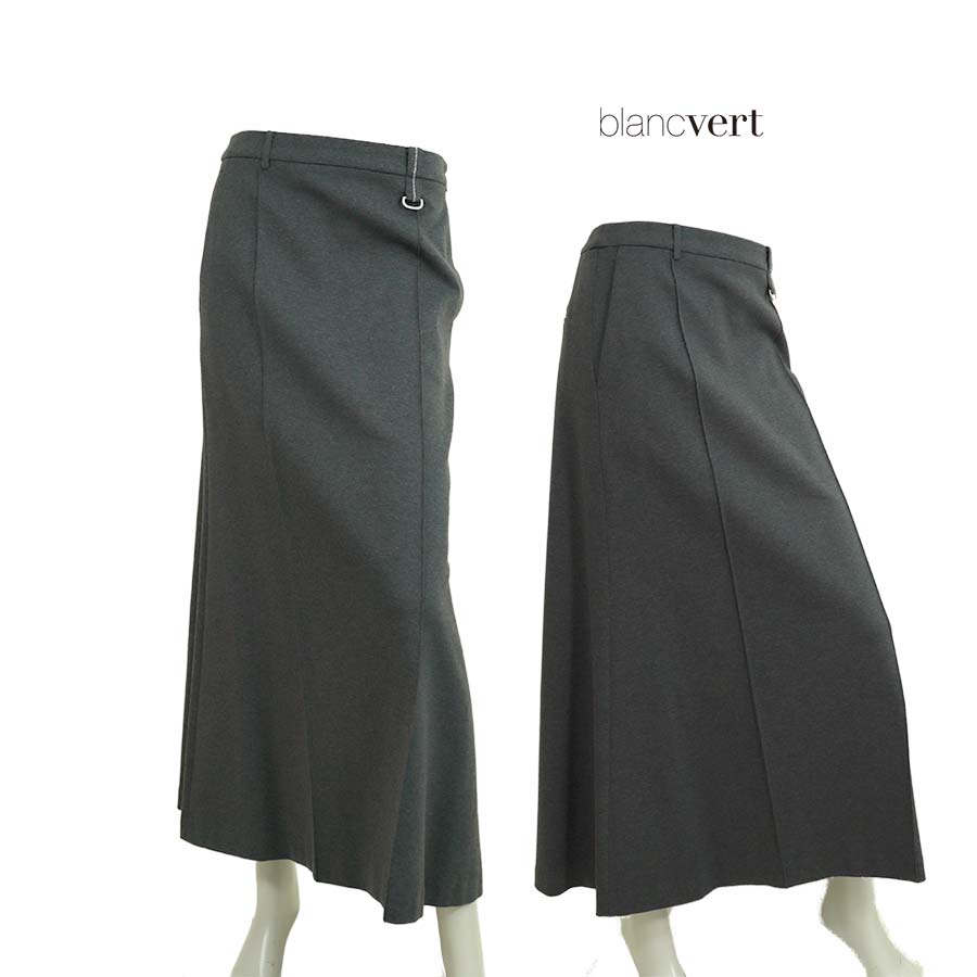 【半額以上SALE】【定価￥38,000の70％OFF】BLANC VERT【ブランベール】【春夏物】【正規取扱い】【レディース】ポンチマーメイドスカート/グレー【サイズ38】｜altmond アルトモンド
