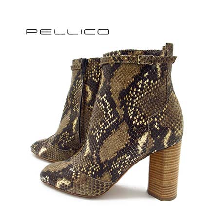 【定価¥75,000の85%OFF】【秋冬物】【半額以上SALE】【正規取扱い】【送料無料】PELLICO【ペリーコ】【レディース】ヘビ革・パイソンショートブーツ アンクル丈ブーツ・靴・シューズ 小さいサイズ/パイソン【サイズ34】【21/21.5cm】イタリア製|altmond アルトモンド