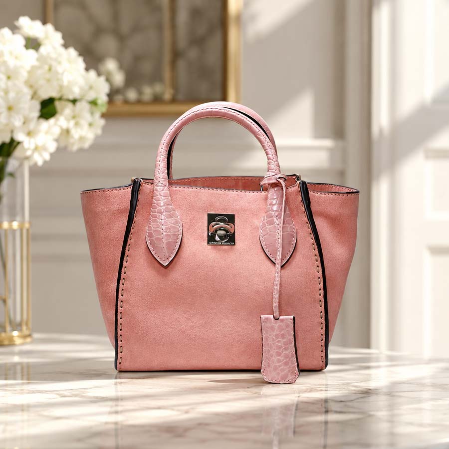 【 通貨価値￥383,000の75％OFF 】ERMANNO SCERVINO【 エルマンノ シェルヴィーノ 】【 レディース 】秋冬【 二分の一以上大売り出し 】【 置き目取りまわし 】【 貨物輸送無料 】牛皮スウェードミニトート型ショルダーバッグ・2WAY・鞄/スモークピンク【 大きさ00 】【イタリア製】
