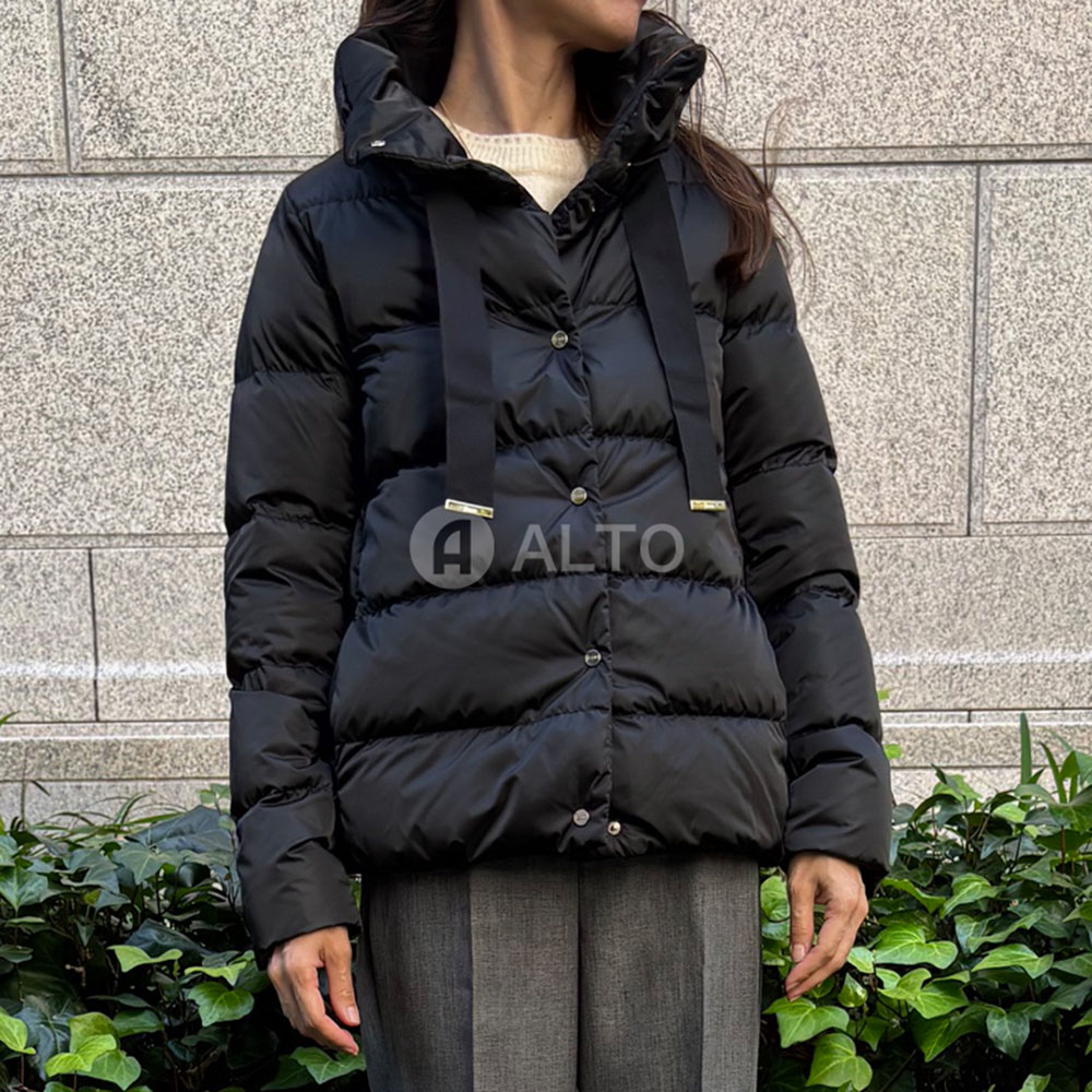 ★2025-2026秋冬物ひな形★ ★さし出しの前に押しつけるをかけて送りとどける★ HERNO  地獄ノケープ 繻子 上衣 落ちこむ上衣 PI001936D 12170Z グログランテープ嘱する  遊撃手丈 黒いこと