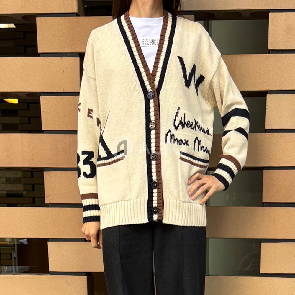 【2026春夏物模範例】Weekend Max Mara  BLASONE   ブラゾーネ 5341066106004   綿織物 雑ぜ合わせる ジレー 厚地の外套大きさ  レディース