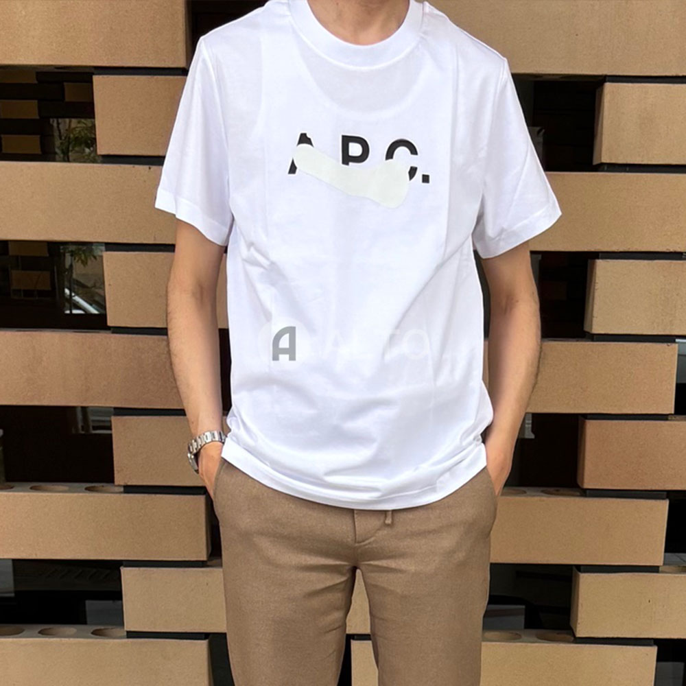 【2026春夏物青写真】A.P.C. アーペーセー Tache blanche  プルオーバー 半袖  COGYK M26461 白いこと メンズ