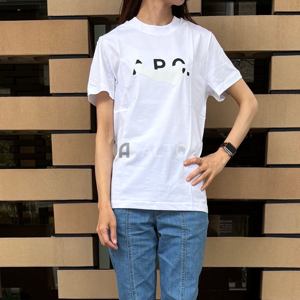 【2026春夏物真似形】A.P.C. アーペーセー Tache blanche  ティーシャツ 半袖  COGYK M26461 白いこと レディース