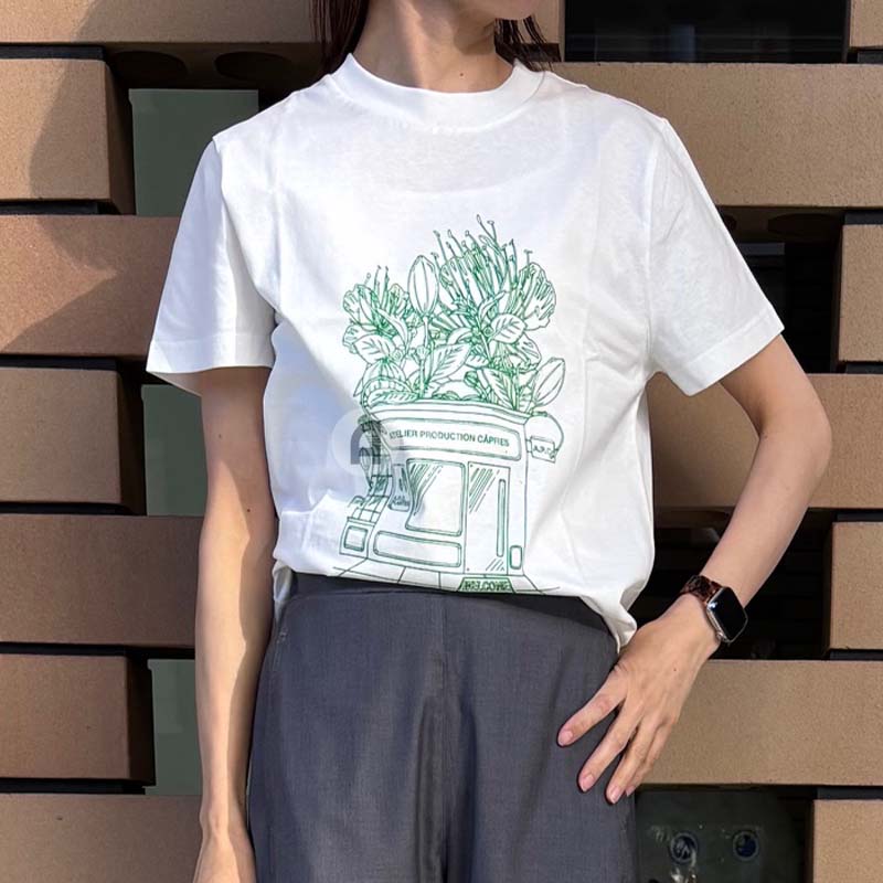 A.P.C. アーペーセー Magasin  ティーシャツ  半袖  ロゴタイプ刷り上げるCOGCK M26449  レディース