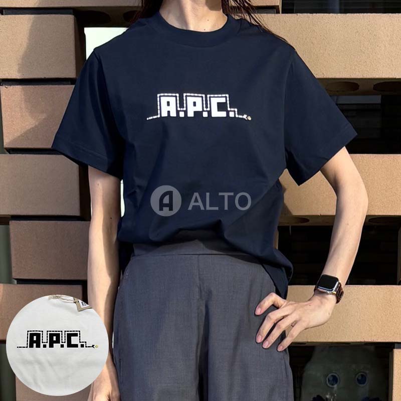 A.P.C. アーペーセー Snake Tシャツ 半袖 ロゴプリント COHBW M26502 レディース