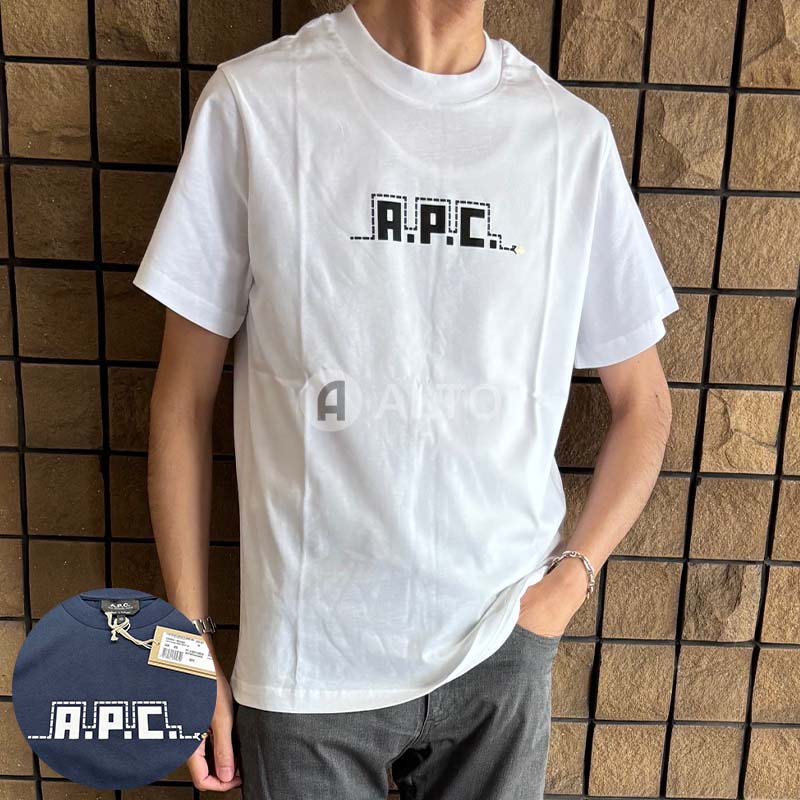 A.P.C. アーペーセー Snake Tシャツ 半袖 ロゴプリント COHBW M26502 メンズ