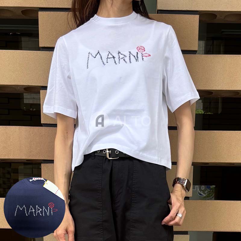 楽天市場】MARNI マルニ コットン Tシャツ THJET49P01 USCV77