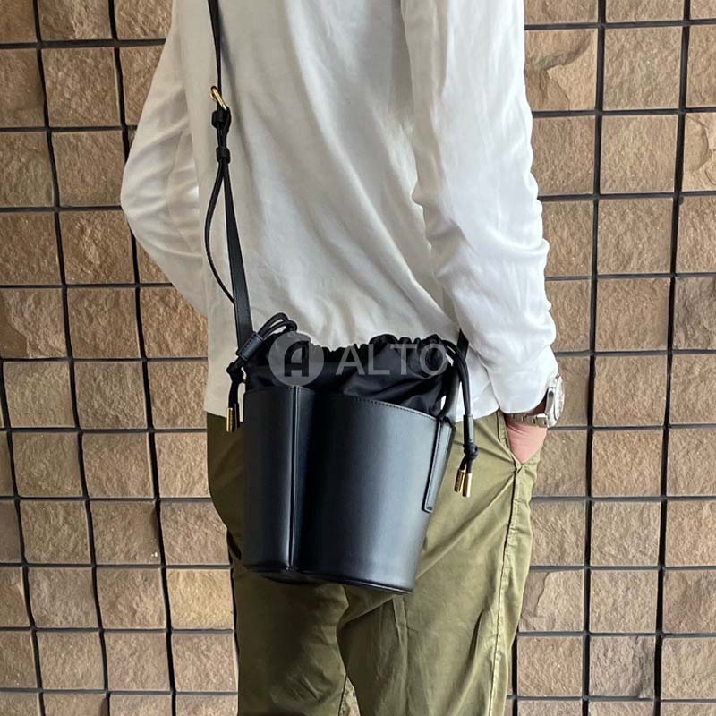 SACAI サカイ レザーS バスケットバッグ ショルダーバッグ S096-02 001/ブラック
