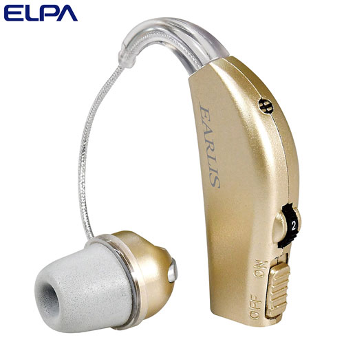 『取寄品』ELPA 充電式耳掛集音器 イヤリスチャージ シャンパンゴールド AS-M001 充電式 耳掛け 集音器 earlis イヤリス 軽量 エルパ 『送料無料（一部地域除く）』