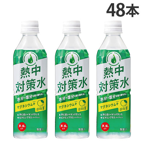 『賞味期限：27.02.28』 熱中対策水 日向夏味 500ml 48本 赤穂化成 『送料無料（一部地域除く）』