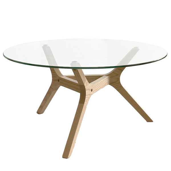 楽天市場】東馬 アモール ガラステーブル W800×D800×H400mm ナチュラル