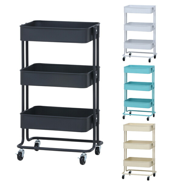 キッチンワゴン 楽天市場】不二貿易 キッチンワゴンバスケット 3段 LX-0306-3