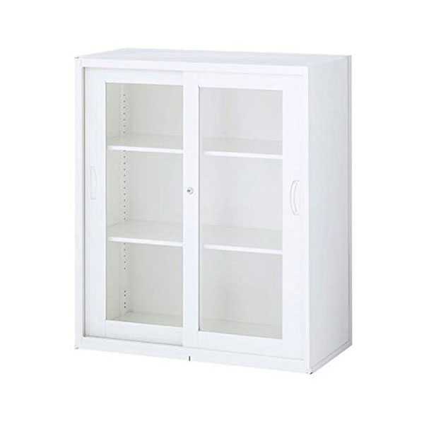『当店人気商品』 引戸書庫(ガラス)(W900×D450×H1050mm) RW45-10SG『代引不可』『送料無料（一部地域除く）』