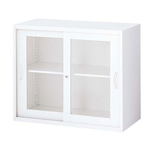 『当店人気商品』 引戸書庫(ガラス)(W900×D450×H750mm) RW45-07SG『代引不可』『送料無料（一部地域除く）』