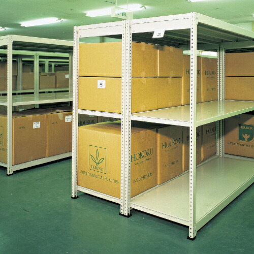 軽量ボルトレススチールラック イチゴラック 4段 連結用 W1460×D295×H2100mm 150kg【個人宅配送不可】【代引不可】【送料無料（一部地域除く）】