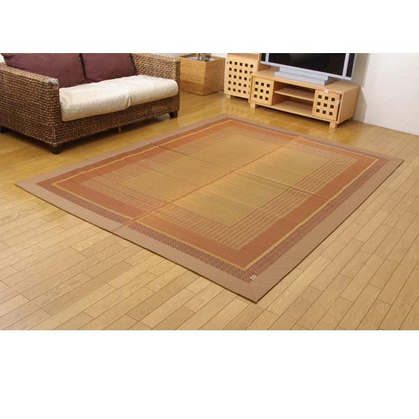 イケヒコ DXランクス総色 純国産 い草ラグカーペット 約191&times;300cm ベージュ[ ラグ カーペット い草 イ草 国産 日本製 ]『代引不可』『送料無料（一部地域除く）』｜ドラッグスーパー　alude