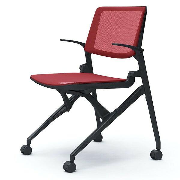 オカムラ ミーティングチェア Marca マルカ 背座メッシュ ブラックフレーム ブラックシェル 肘付 レッド 81M2RG F1E9 『代引不可』『送料無料(一部地域除く)』|ドラッグスーパー alude