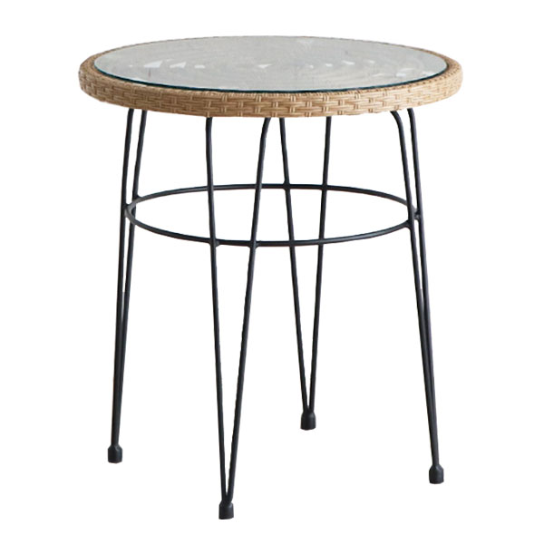 東馬 リゾネア カフェテーブル W595×D595×H665mm tohma テーブル 軽量 ウッドデッキ リビング 家具『代引不可』 『送料無料（一部地域除く）』