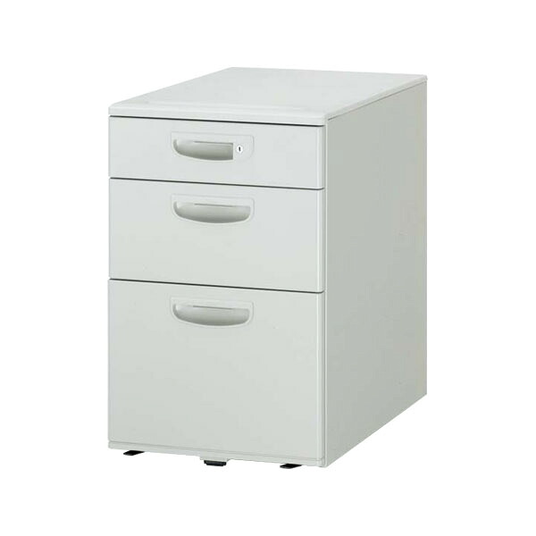 ライオン事務器 ビジネスデスク(EDシリーズ) ワゴン W395×D600×H611mm ライトグレー ED-043AS 679-70 【代引不可】【送料無料(一部地域除く)】|ドラッグスーパー alude