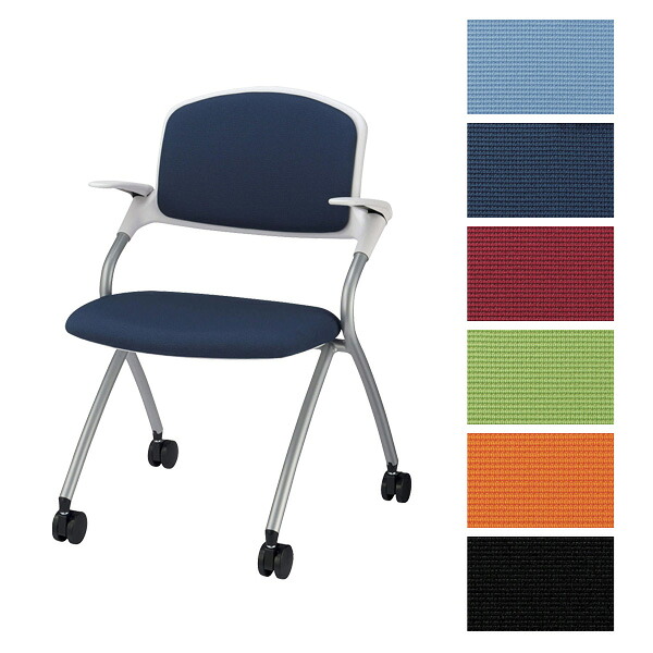 ライオン事務器 ミーティング用チェアー サテラ W550×D415×H800SH425mm No.1931F 【代引不可】 【送料無料（一部地域除く）】