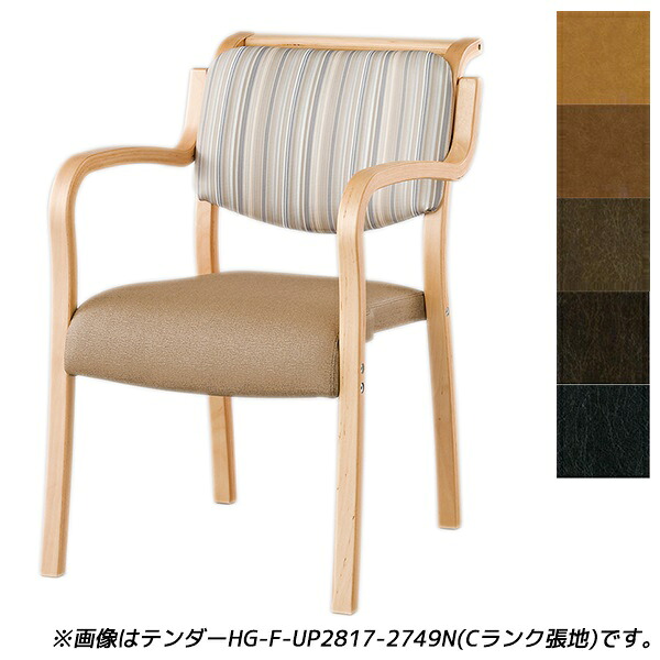 【受注生産品】アイリスチトセ 食堂 ダイニングチェア テンダーHGシリーズ 全肘 Aランク張地 ナチュラル W500×D630×H786(SH420)mm テンダー HG-F-N 【代引不可】 【送料無料（一部地域除く）】