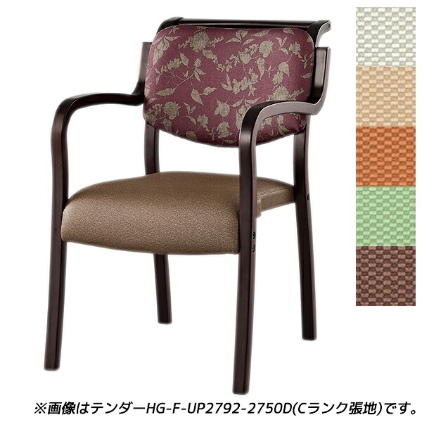 【受注生産品】アイリスチトセ 食堂 ダイニングチェア テンダーHGシリーズ 全肘 Bランク張地 ダーク W500×D630×H786(SH420)mm テンダー HG-F-N 【代引不可】 【送料無料（一部地域除く）】