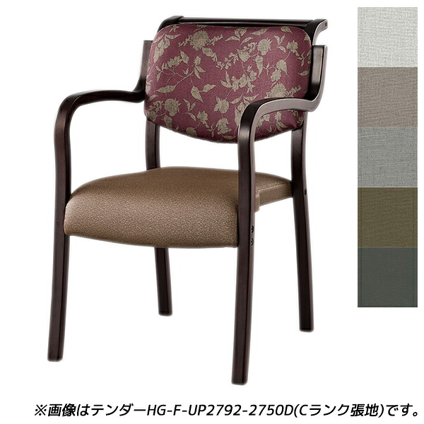 【受注生産品】アイリスチトセ 食堂 ダイニングチェア テンダーHGシリーズ 全肘 Bランク張地 ダーク W500×D630×H786(SH420)mm テンダー HG-F-N 【代引不可】 【送料無料（一部地域除く）】