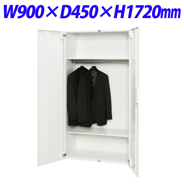 ライオン事務器 デリカウォール Vシリーズ ロッカー型 下置専用 W900×D450×H1720mm ホワイト V945-18HL 306-94 【代引不可】 【送料無料(一部地域除く)】