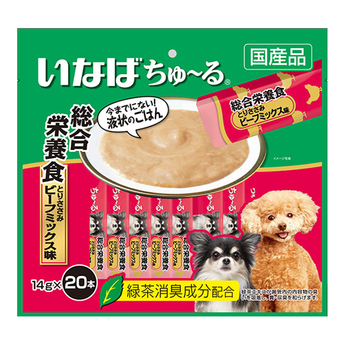 楽天市場 いなば 犬用ちゅ る 総合栄養食 とりささみ ビーフミックス味 14g 本 ドラッグスーパー Alude