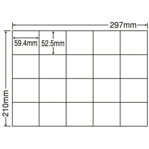 ラベルシール 東洋印刷 C20MF 再剥離タイプ A4 100シート×5箱 【代引不可】 【送料無料（一部地域除く）】