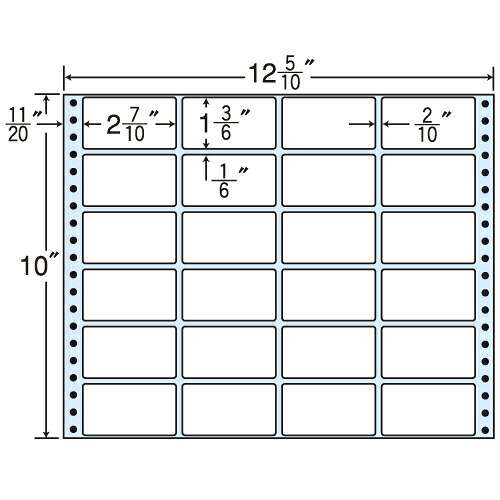 ラベルシール MX12H タックシール (連続ラベル) レギュラータイプ 500折 【代引不可】 【送料無料(一部地域除く)】