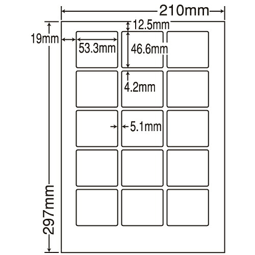 『代引不可』 東洋印刷 ラベルシール nana 汎用タイプ A4 500シート LDW15MB ラベル プリンタラベル ナナ ナナラベル nanaラベル シール 業務用 『返品不可』 【送料無料（一部地域除く）】