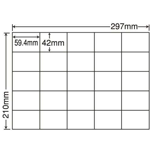 ラベルシール C25M 汎用タイプ A4 100シート×5袋 【代引不可】 【送料無料（一部地域除く）】