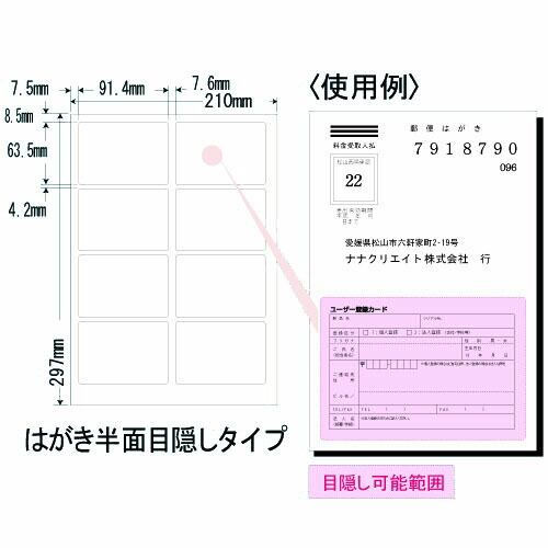 ラベルシール PCL-2 目隠しラベルはがき全面タイプ 250シート 【代引不可】【送料無料（一部地域除く）】