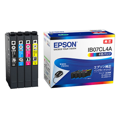 インク マウス 4色パック 純正品 IB07CL4A EPSON エプソン 『送料無料（一部地域除く）』