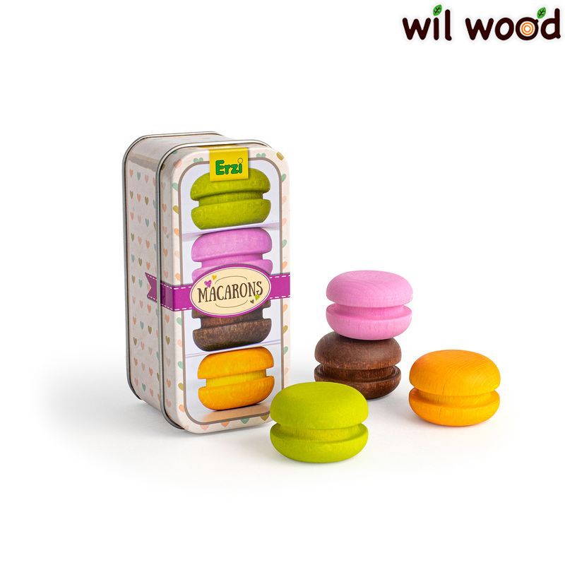 まかろん 3点セット 楽天市場】Erzi エリツィ 木製ままごと マカロン 缶ケース入り 4色