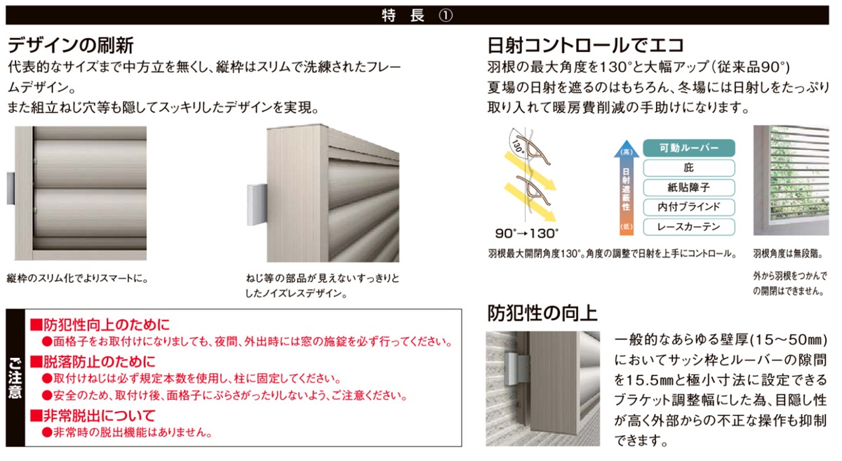 目隠し可動ルーバー引違い窓用 目隠し 後付け 窓 Lixilリクシル サッシ