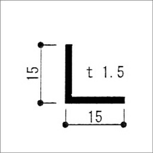 アルミLアングル10x100x1210 (肉厚x辺x長さmm)+del-pa.de